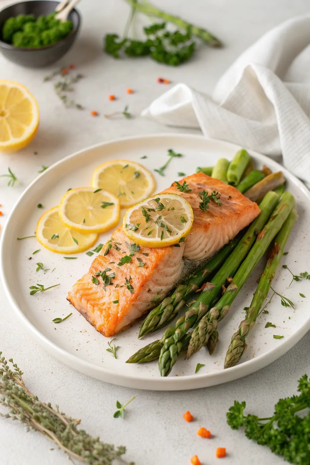Gluten-Free Baked Salmon with Lemon & Herbs