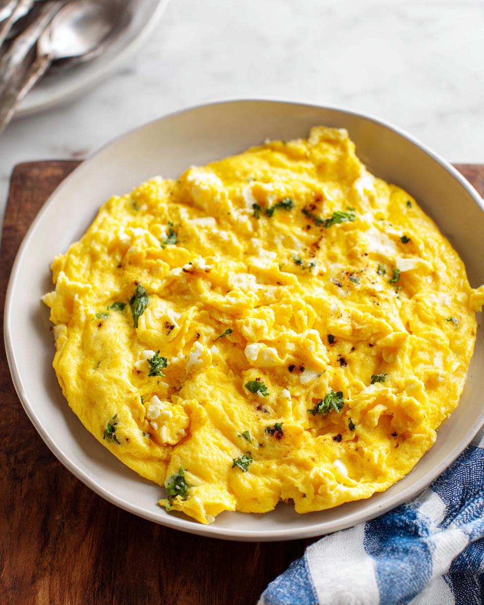 A fluffy omelette with herbs and cheese, a perfect example from The Only Egg Recipes.