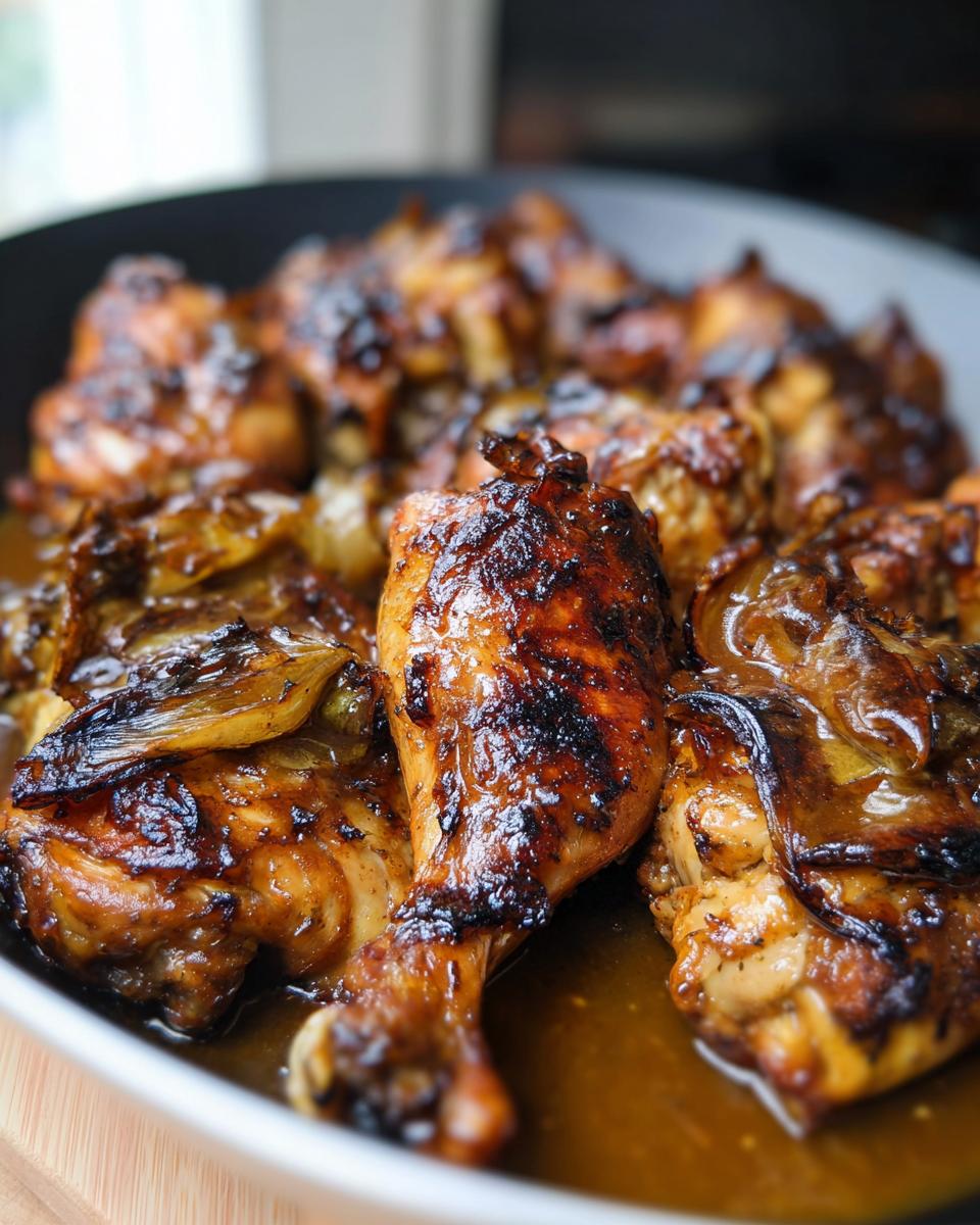 Close-up of a platter of glossy, glazed chicken pieces, part of The Only Chicken Recipes Recipe You’ll Need (2025).