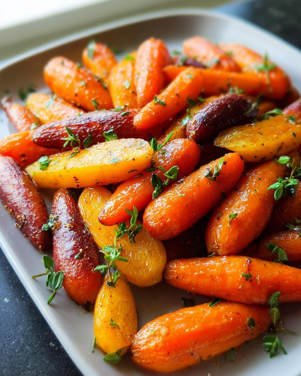 Close-up of honey glazed carrots, a perfect addition to your veggie sides recipes meal prep.