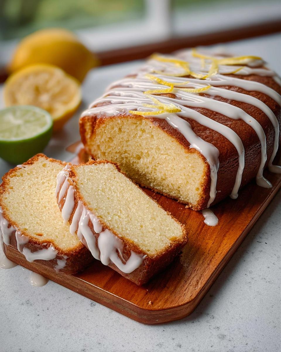 A delicious lemon cake with white icing and lemon zest, perfect for cake craving ideas.