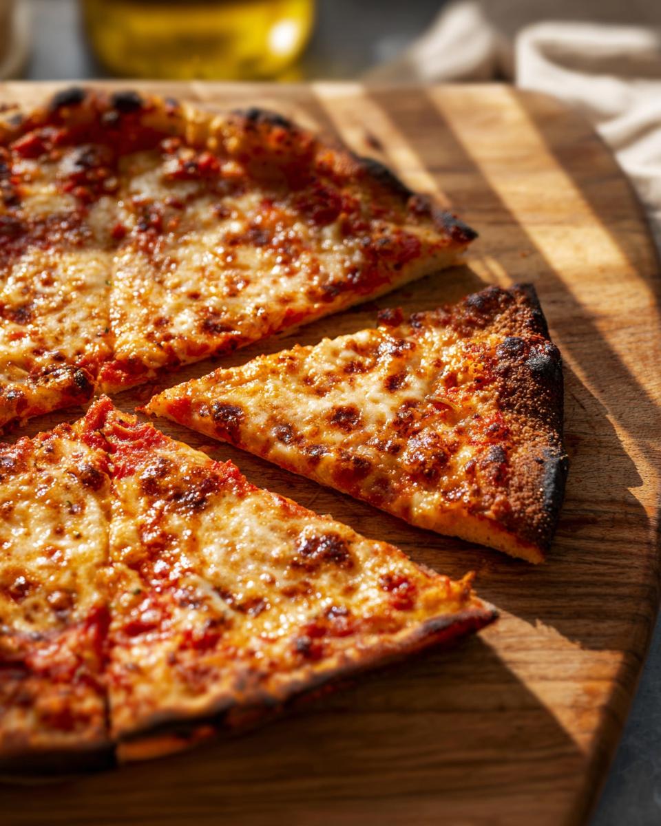Close-up of cheesy pizza slices, perfect for Pizza Night recipes.