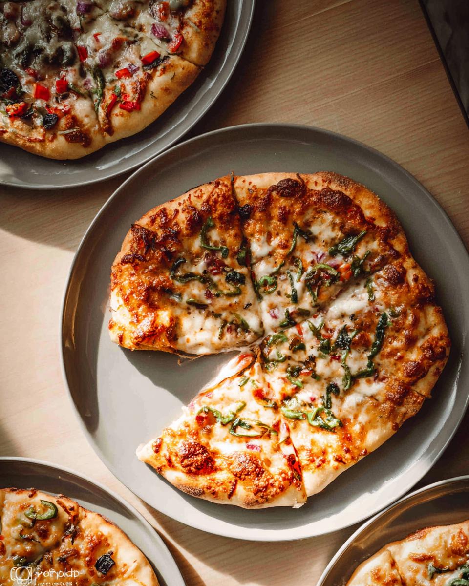 Several delicious pizzas, including a close-up of one with melted cheese and green peppers, perfect for your ultimate pizza night.