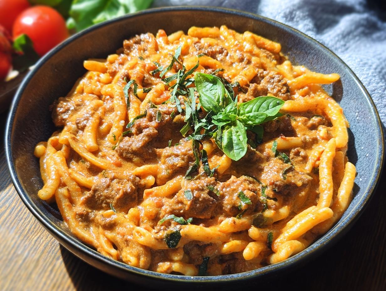 Amazing 1-Pot Creamy High Protein Beef Pasta