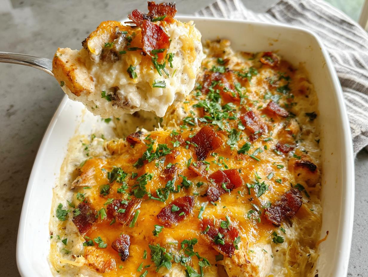 Delicious Creamy Low Carb Chicken Casserole