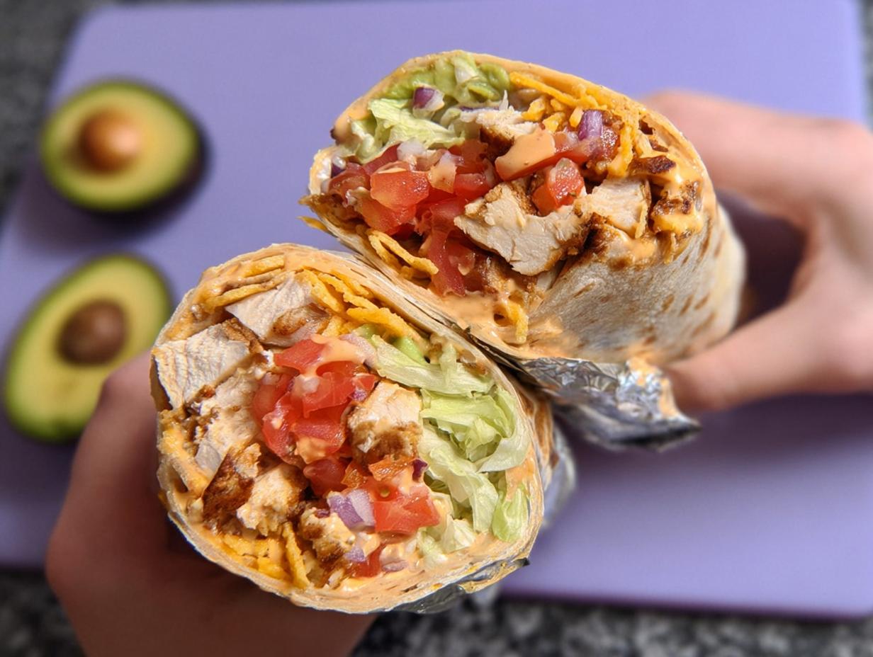 Amazing Easy Chipotle Ranch Grilled Chicken Burrito