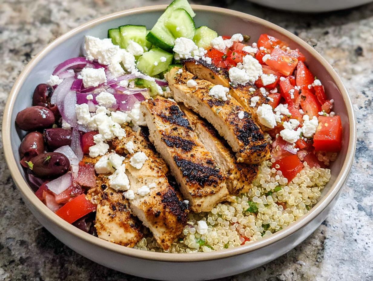 Amazing Greek Chicken Bowls: 30 Min Meal Prep