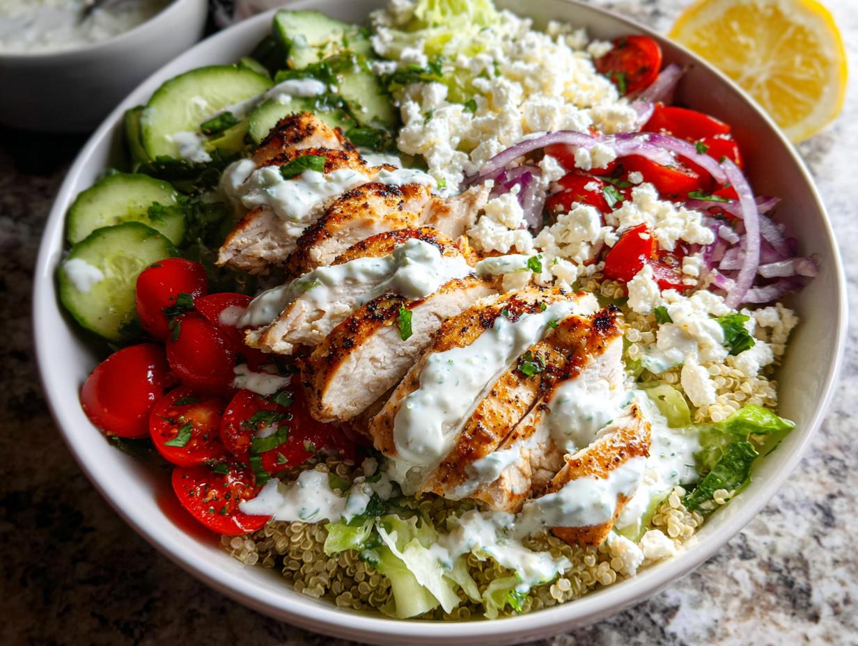 Amazing Greek Chicken Bowls: 1 Flavorful Meal