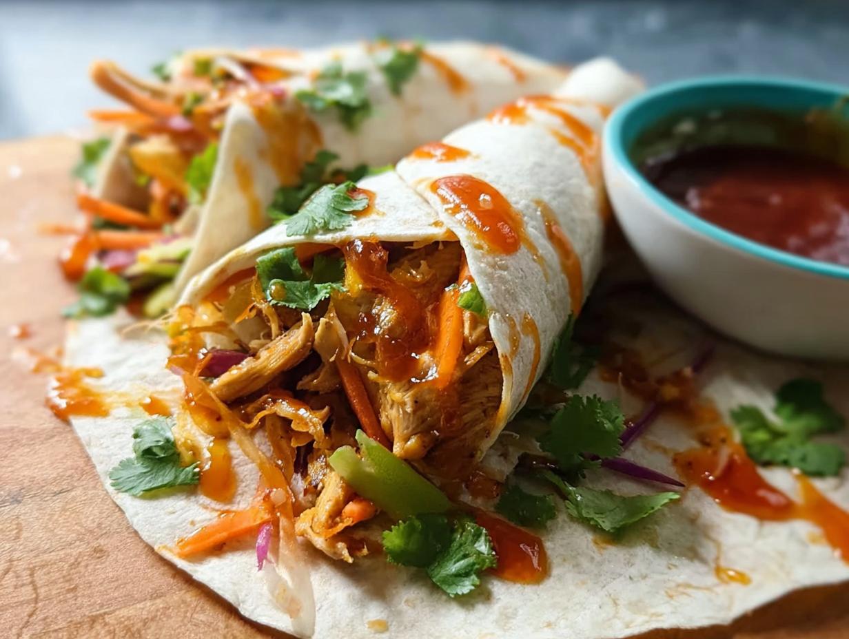Amazing Sweet Chili Chicken Wraps in 30 Mins