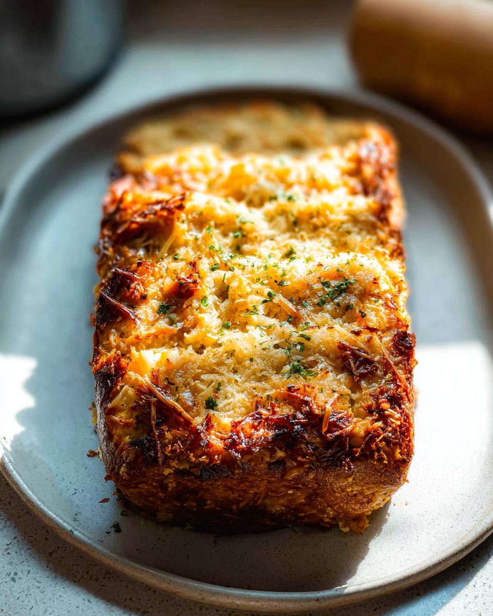 A close-up of a golden-brown baked Chicken Avocado Ranch Burrito, topped with melted cheese and herbs.