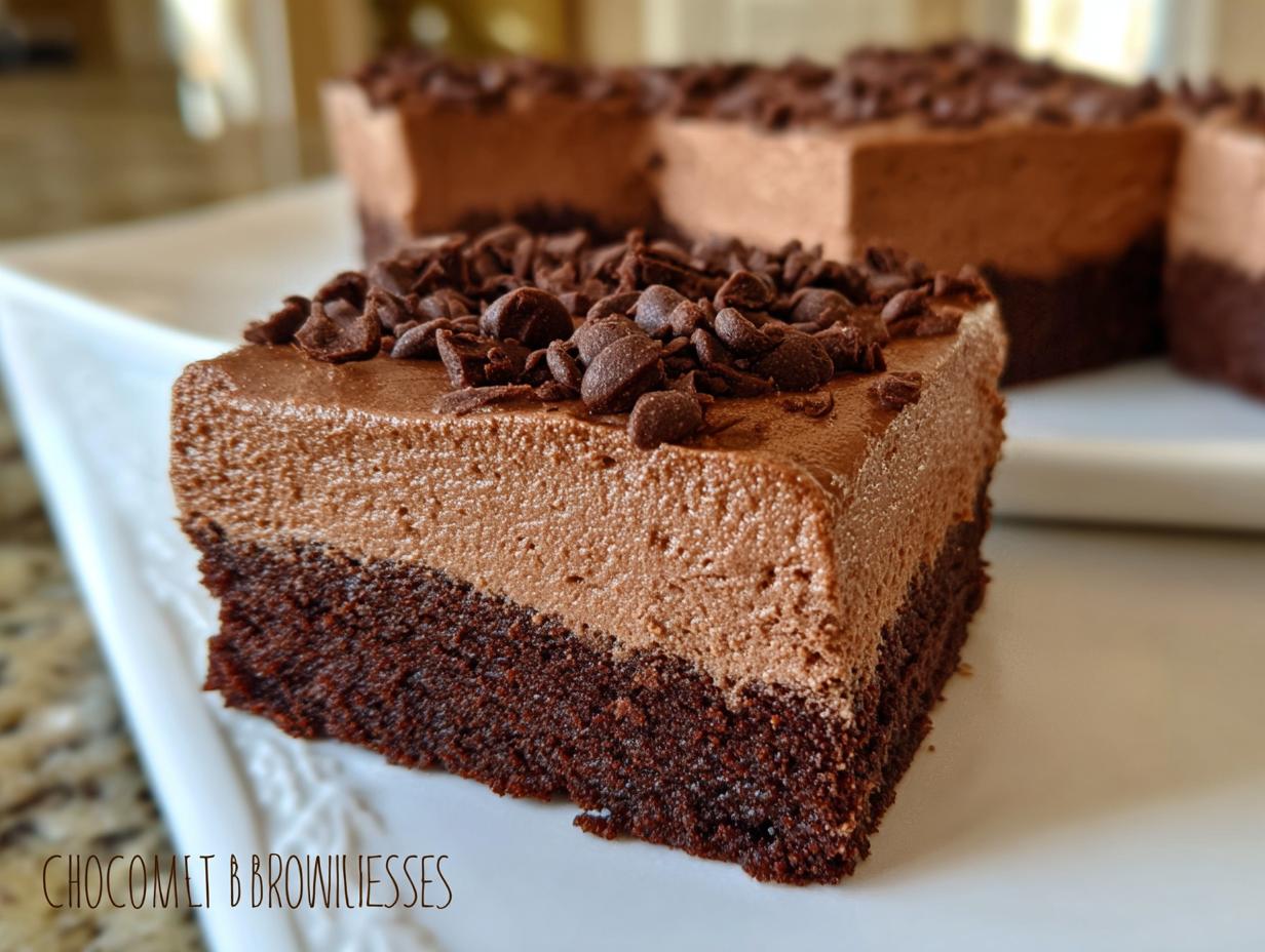 Decadent Chocolate Mousse Brownies: 1 Amazing Treat