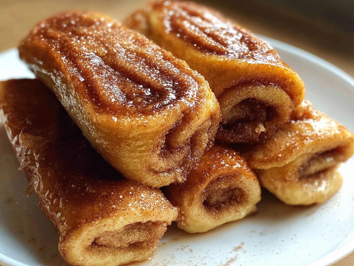 Magical Cinnamon Roll French Toast Roll-Ups