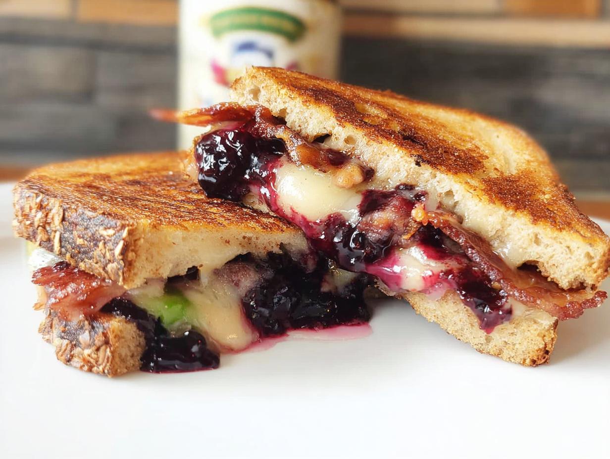Gourmet Blueberry Grilled Cheese: 15 Min Flavor Burst