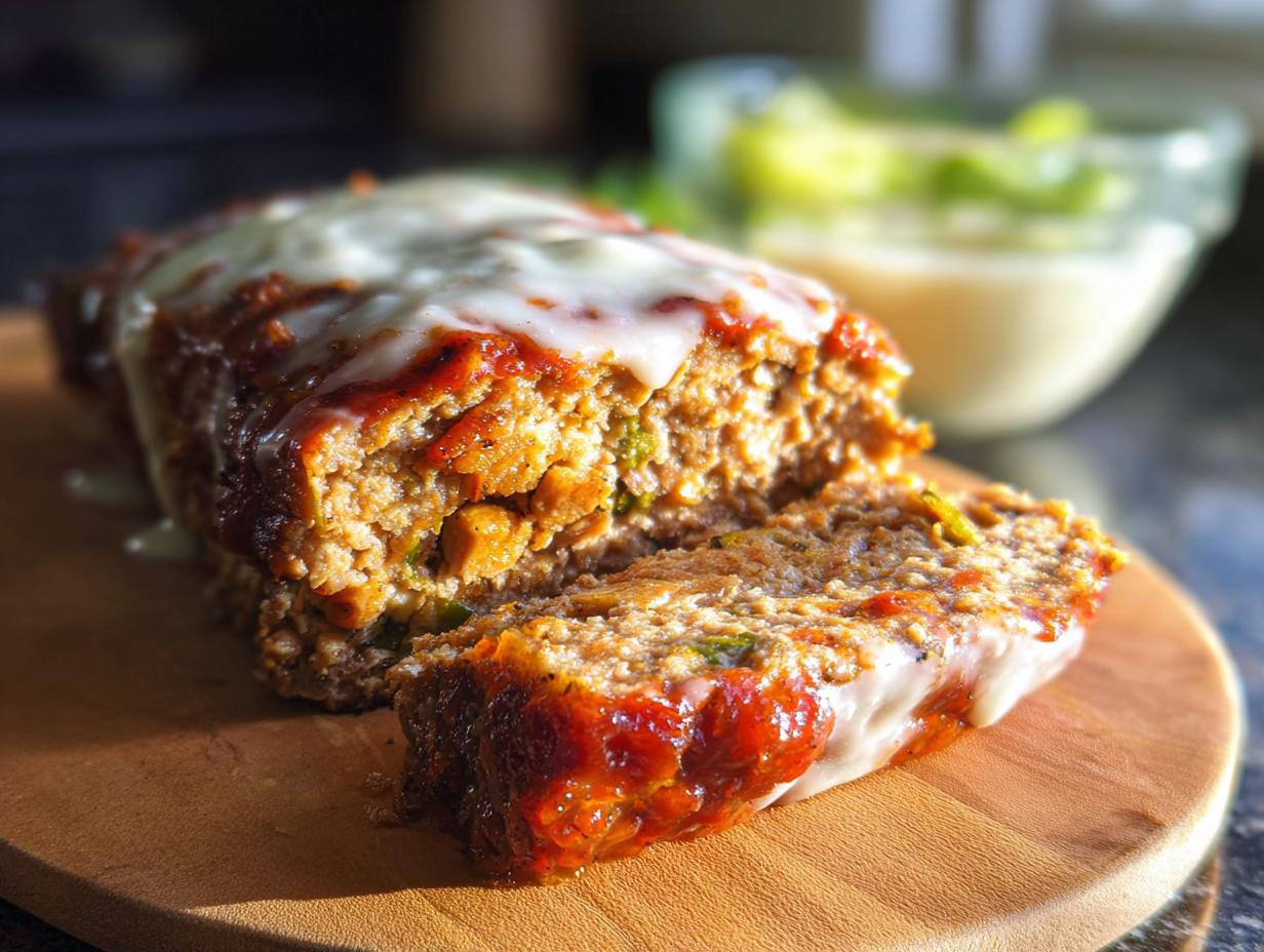 Amazing Juicy Garlic Parmesan Chicken Meatloaf