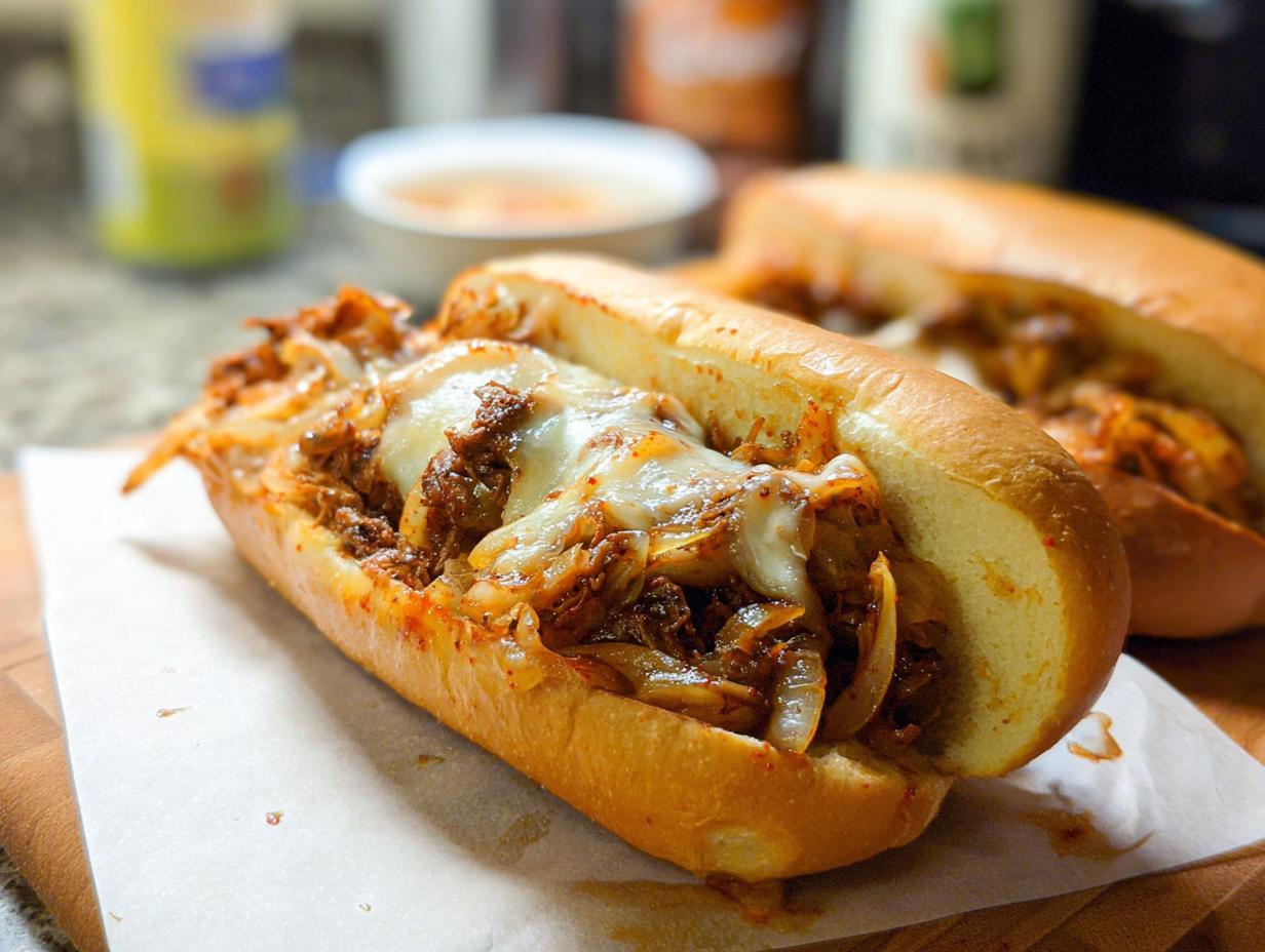 Spicy Kimchi Bulgogi Cheesesteak Recipe: 1 Amazing Bite