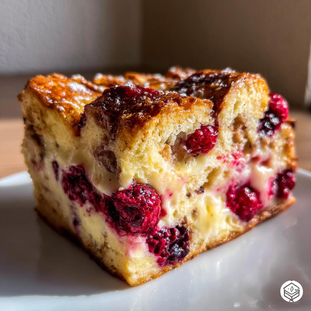 A delicious slice of Berry French Toast Bake, perfect for weekend brunch ideas.