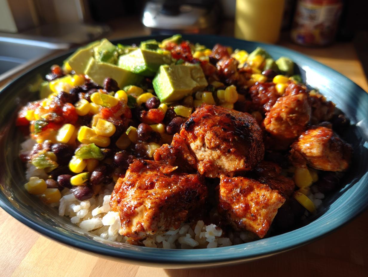 Easy Street Corn Chicken Bowl: 1 Flavorful Dinner