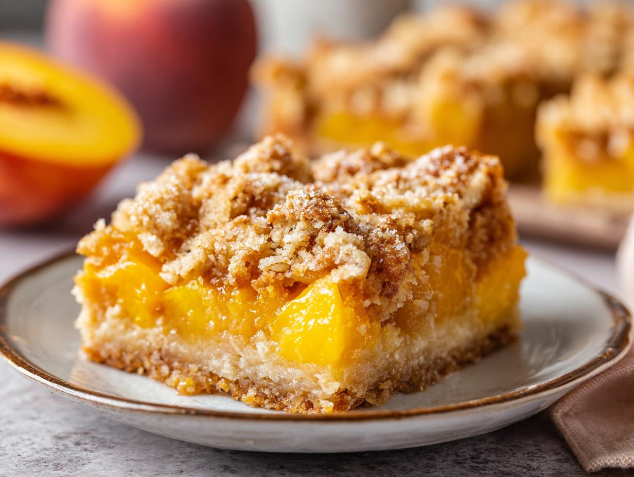 Divine Peach Crumble Bars: 1 Easy Recipe